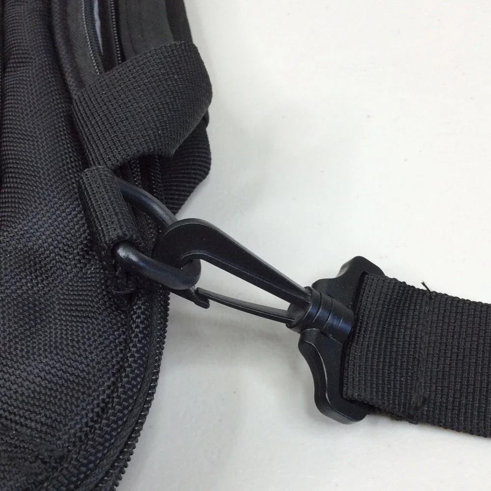 Black Travel soft Laptop Messenger Bag TUARI Briefcase Shoulder Strap Padded